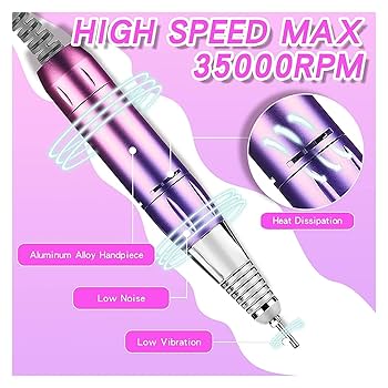 Amazon.co.jp: 電動ネイルマシン キット 35000RPM ネイルドリル